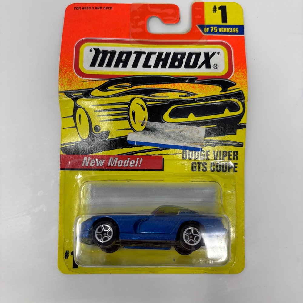 1996 Dodge Viper GTS Coupe Blue Matchbox #1 of 75 New Model 1:64 Diecast Car